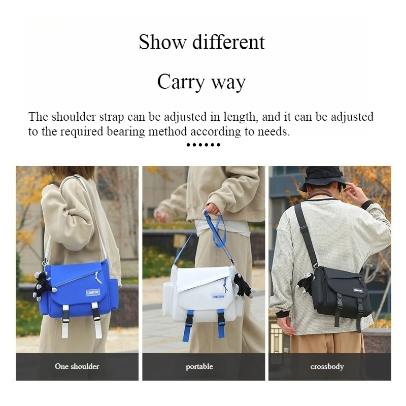 Men's crossbody bag shoulder bag practical large-capacity backpack men's bag commuter waterproof casual flat school bag thumbnail 2