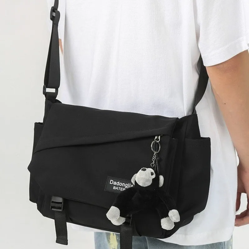 Men's crossbody bag shoulder bag practical large-capacity backpack men's bag commuter waterproof casual flat school bag thumbnail 6