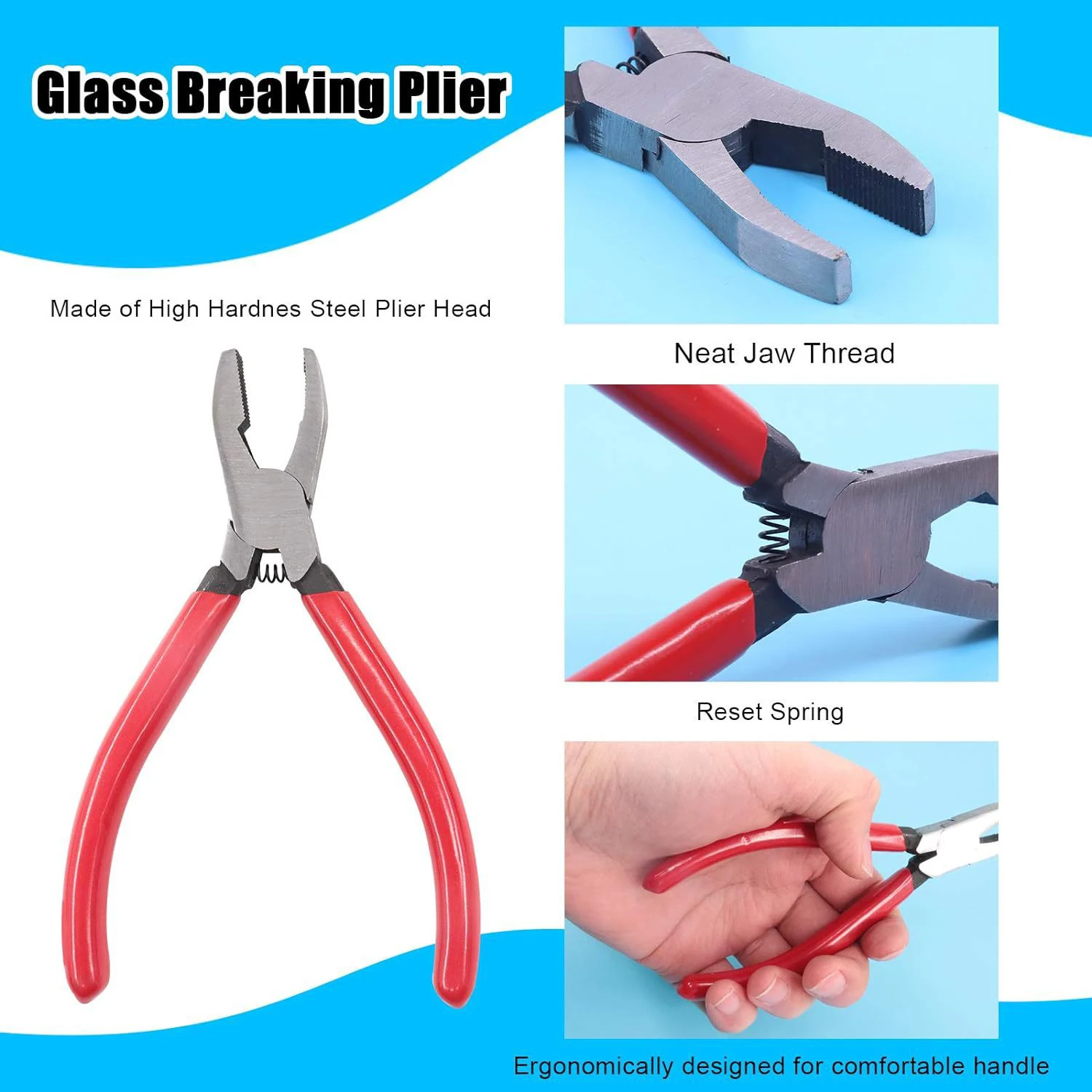 Tile Nippers Glass Cutting Tool Mosaic Cutter Pliers Tile Nippers Cutting Tools Multifunctional Puller, Pliers, Cutting Pliers thumbnail 6