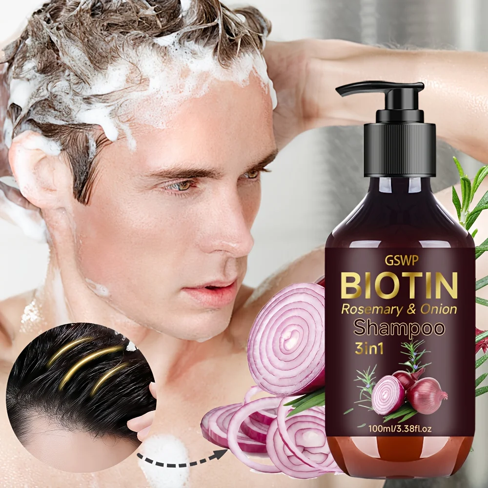GSWP 3-in-1 Onion Shampoo and Conditioner Set: Cleanses the scalp, moisturizes, deeply nourishes, repairs hair strands.100g+100g thumbnail 3