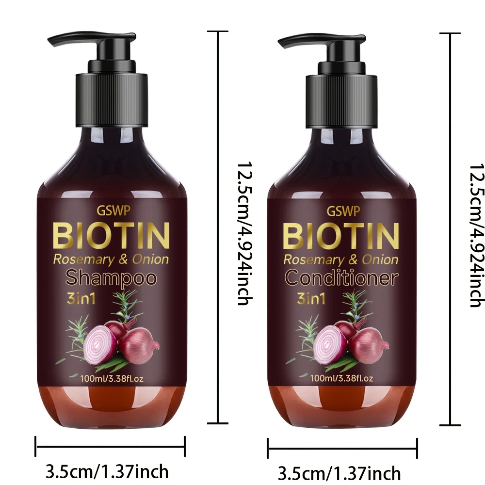 GSWP 3-in-1 Onion Shampoo and Conditioner Set: Cleanses the scalp, moisturizes, deeply nourishes, repairs hair strands.100g+100g thumbnail 6