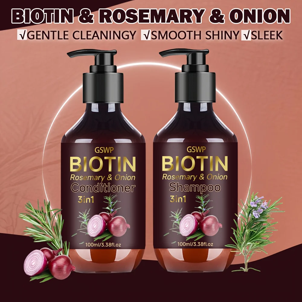 GSWP 3-in-1 Onion Shampoo and Conditioner Set: Cleanses the scalp, moisturizes, deeply nourishes, repairs hair strands.100g+100g thumbnail 4