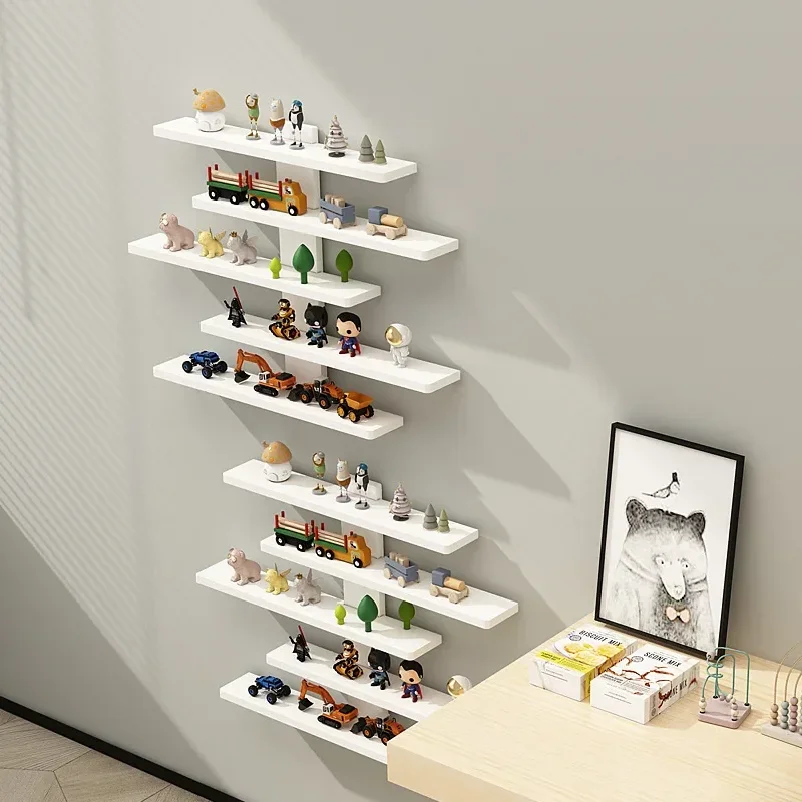 Lightweight Wall-Mounted 5-Tier Display Shelf for Building Block Figures - Large Capacity, Easy Install Blind Box Organizer Rack thumbnail 3