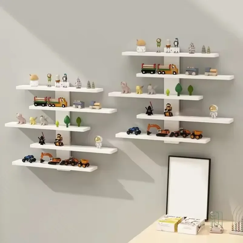Lightweight Wall-Mounted 5-Tier Display Shelf for Building Block Figures - Large Capacity, Easy Install Blind Box Organizer Rack thumbnail 5