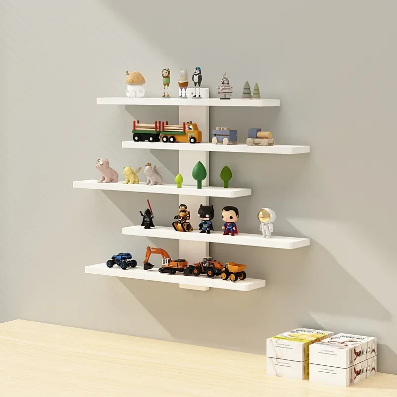 Lightweight Wall-Mounted 5-Tier Display Shelf for Building Block Figures - Large Capacity, Easy Install Blind Box Organizer Rack thumbnail 4