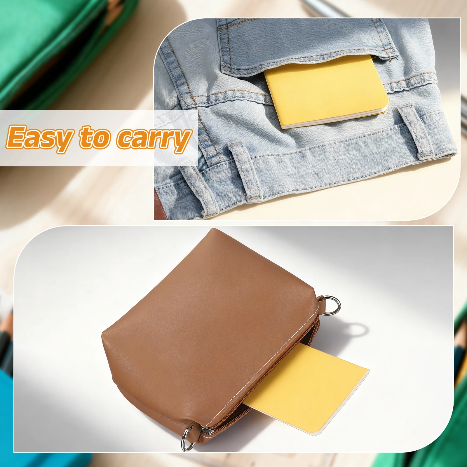 4/6Pcs A6 Mini Pocket Notebook Kraft Paper Lined Journal Memo Pad 30 Sheets/60 Pages Portable Notebook Notepad Office Supplies thumbnail 5