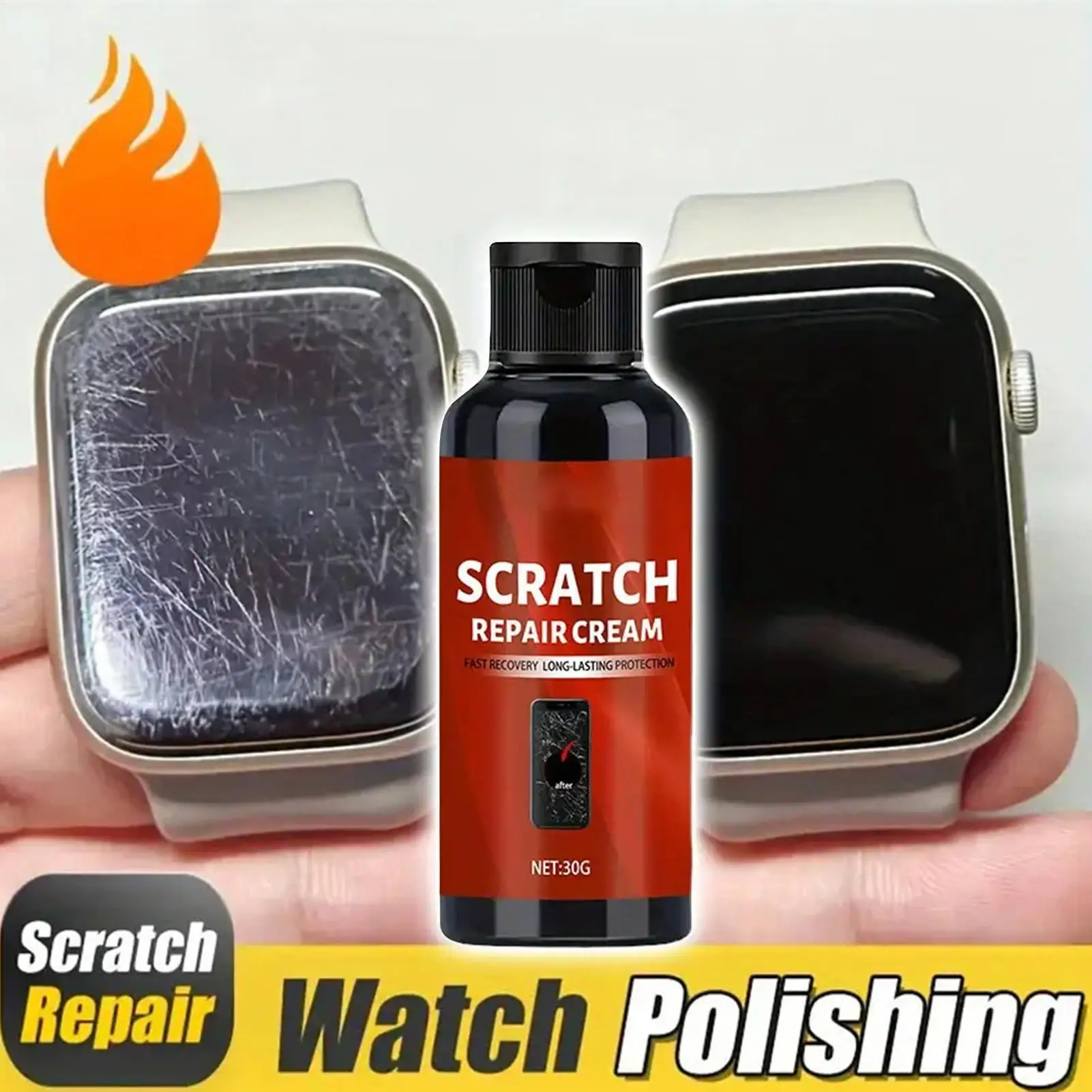 Glass Scratch Remover Cream Quick Fix Polish Kit For Phone Screen Laptop Touchscreen Electronics Scratch Repair Maintenance thumbnail 2