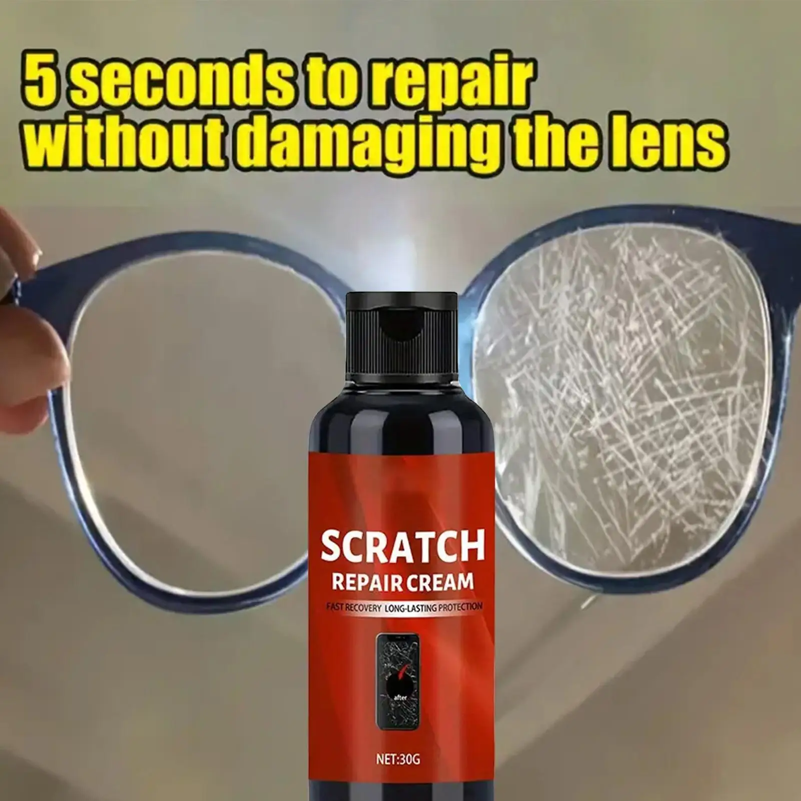Glass Scratch Remover Cream Quick Fix Polish Kit For Phone Screen Laptop Touchscreen Electronics Scratch Repair Maintenance thumbnail 3