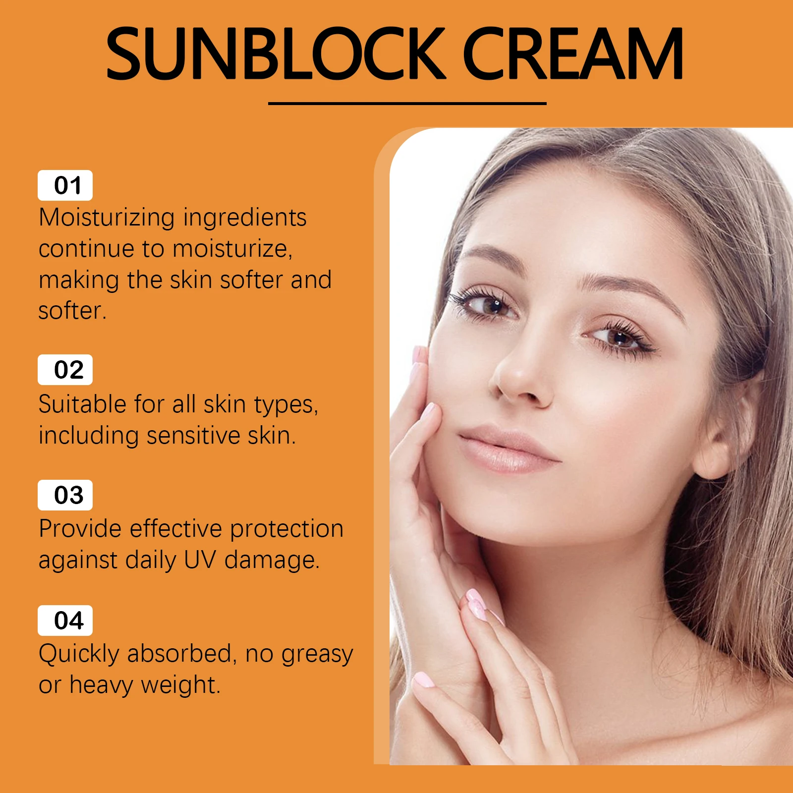 Facial Body Solar Defense Cream Whitening Sun Cream Daily Shield Skin Protective Cream Anti-Aging Oil-control Moisturizing thumbnail 3