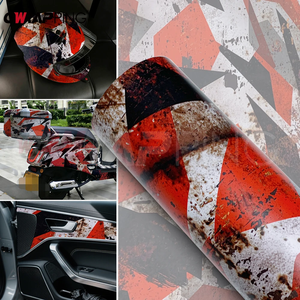 Rust Camouflage Vehicle Decoration Vinyl Paper for Car Tint Auto Outdoor Accessories Motorcycles Supplies Car Body Films Wrap thumbnail 6