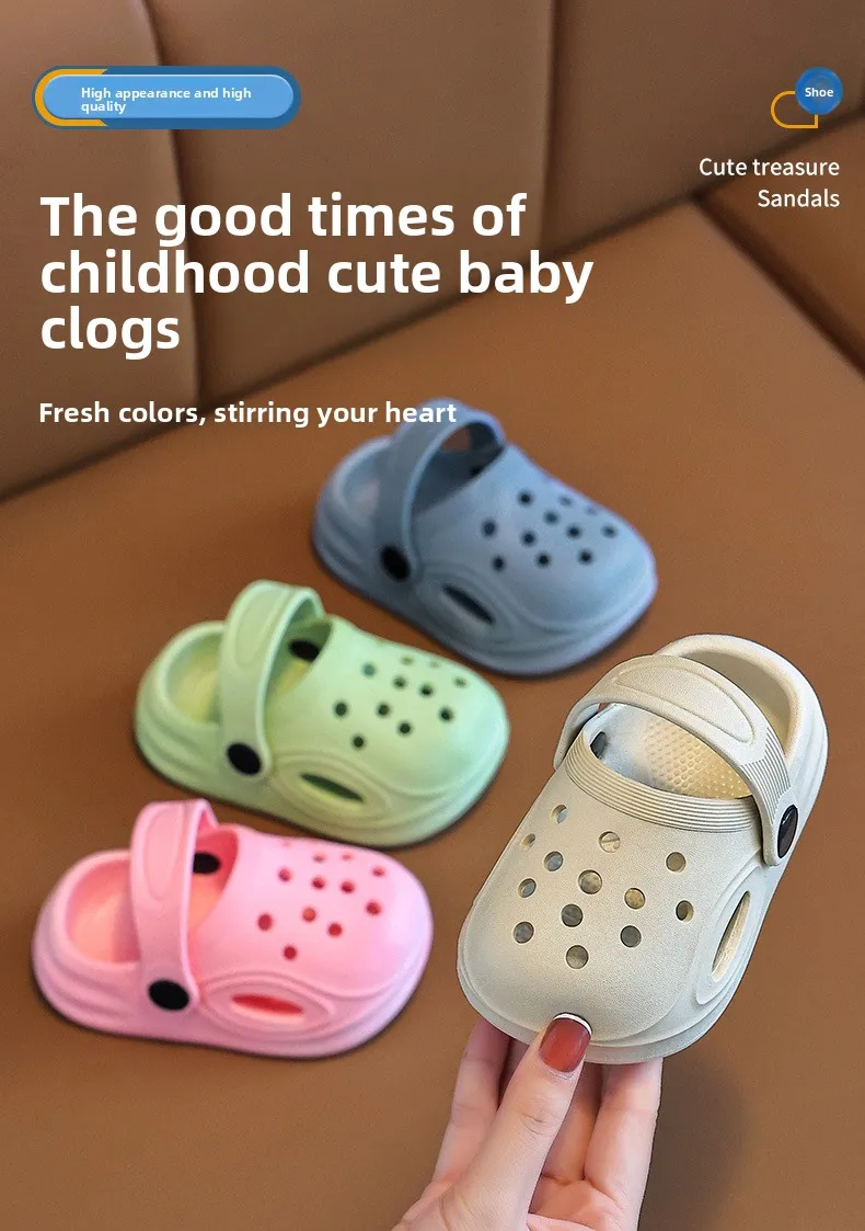 2026 Kids Sandals Hole Children's Shoes Slippers Soft Anti-Skid Simple DIY Design Hole Baby Shoes Sandy Beach For Boys Girls thumbnail 5