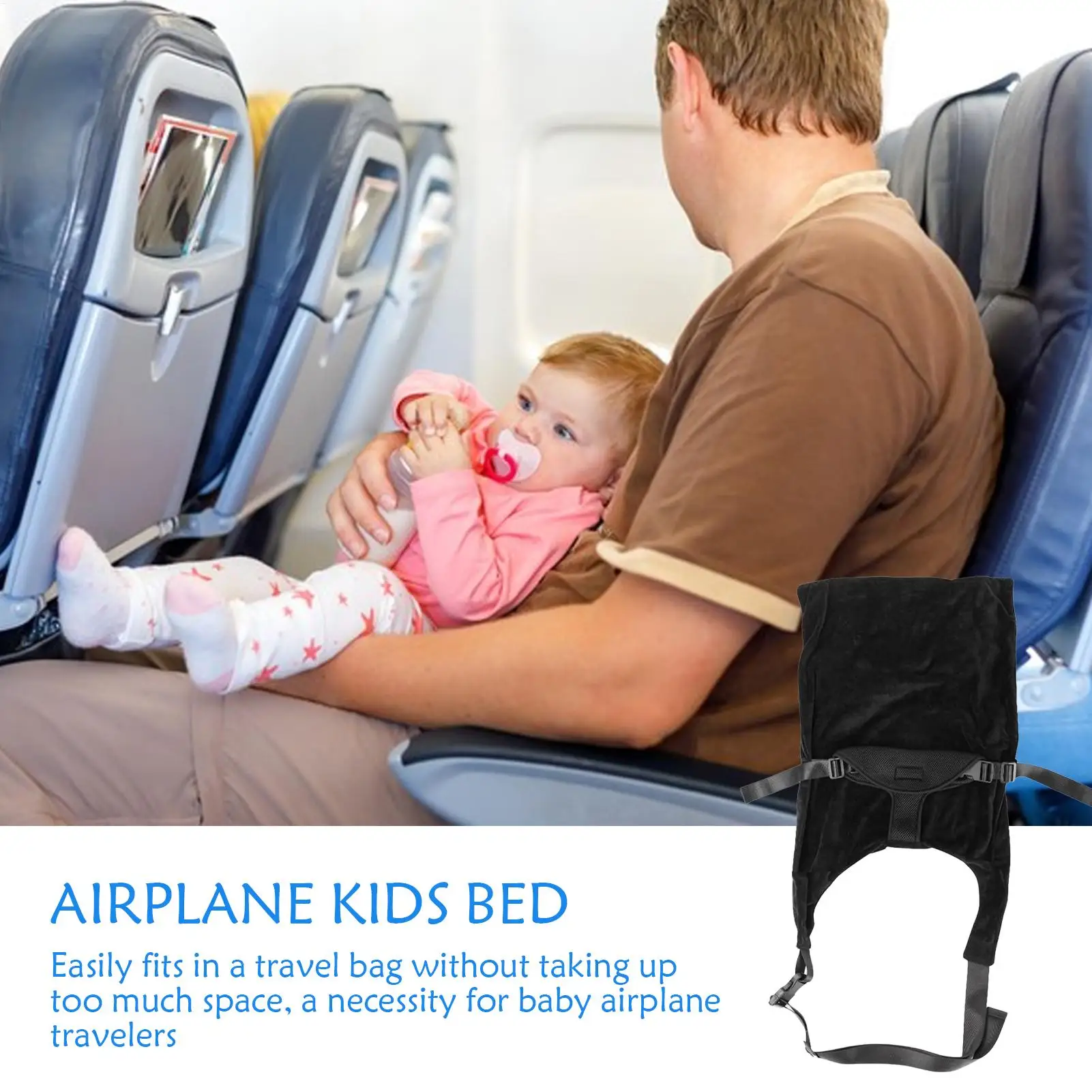 Toddler Airplane Seat Extender Toddler Footrest Travel Bed Soft Kids Toddler Airplane Travel Bed for Boys Children Girls thumbnail 3