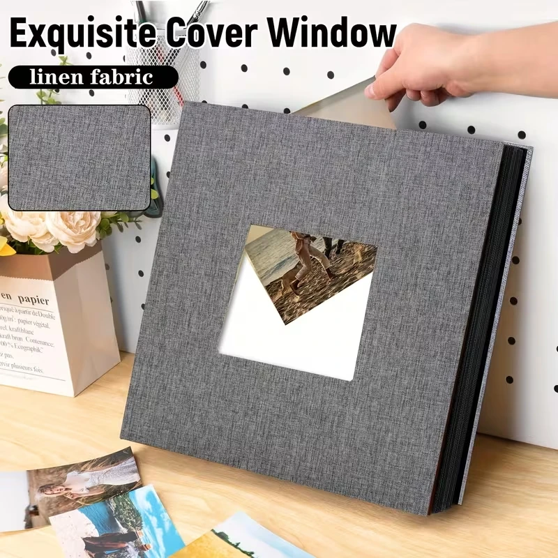 Linen large Photo Album Scrapbook 200/300/600 Pockets for 4x6 Photos Slip-in memory books Wedding Baby Family Anniversary Photo thumbnail 3
