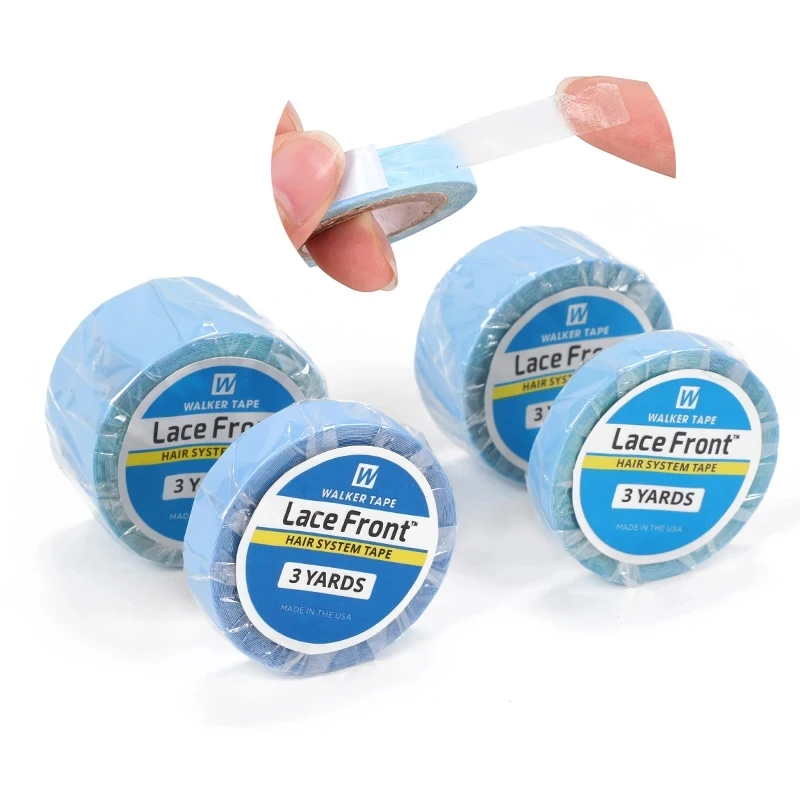3YARDS Hair SystemsTape For Lace Front Blue Double Sided Wig Tape For Hair Extensions Adhesive Tape Wig Styling Tools thumbnail 2
