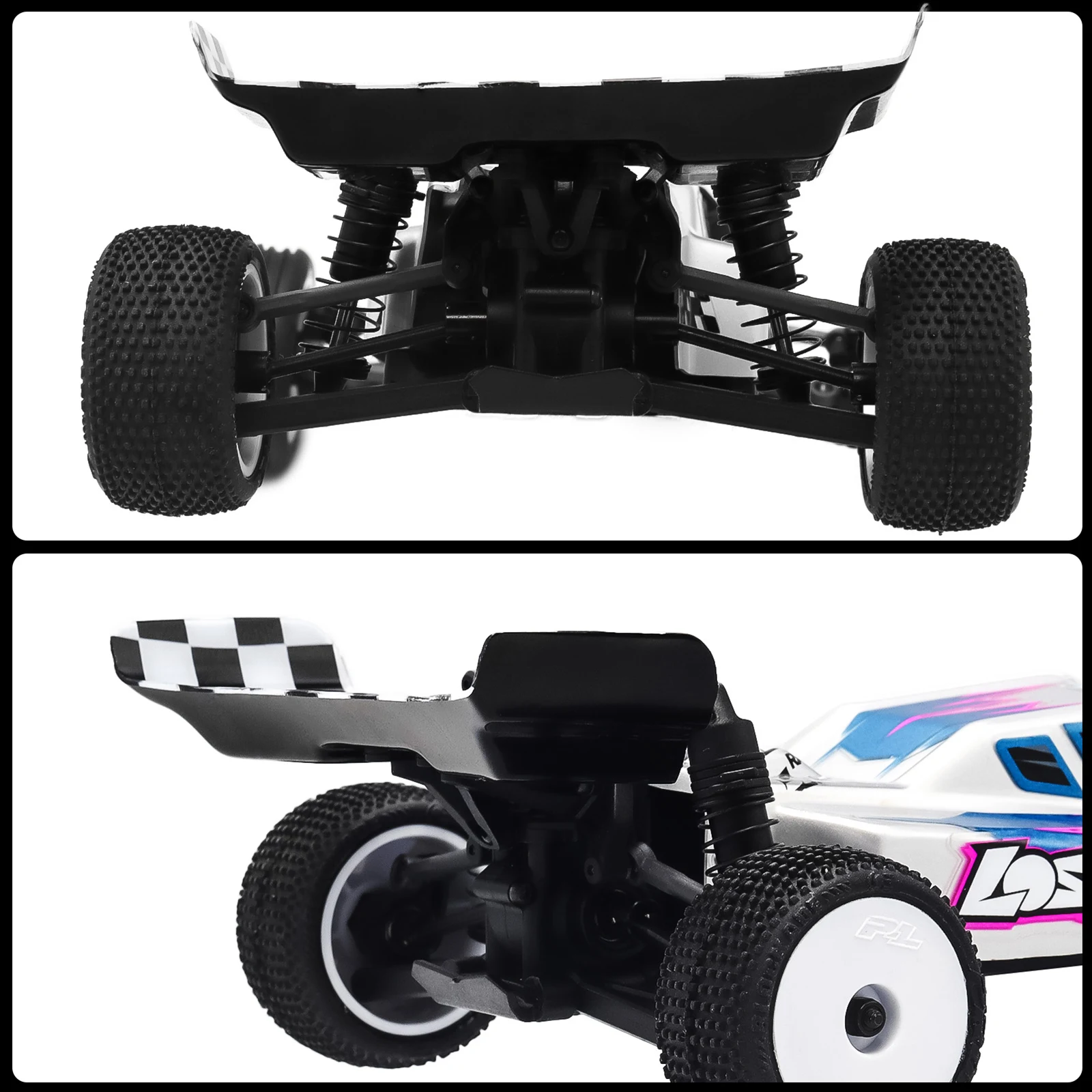 Carbon Fiber Adjustable Rear/tail Wing RC Car Tail Wing Body Rear Spoiler for Losi 1/24 Micro-B 2WD Buggy Upgrade Part Accessory thumbnail 3