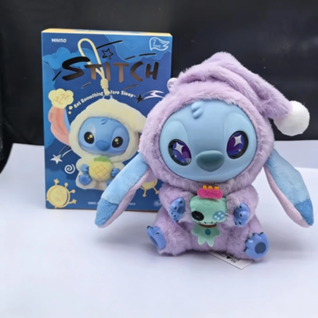 2026 Stitch Eat Something Before Sleep Series Blind Box Plush Dolls Pendant Cute Doll Ornament Mystery Box Surprise Toys Gifts thumbnail 6