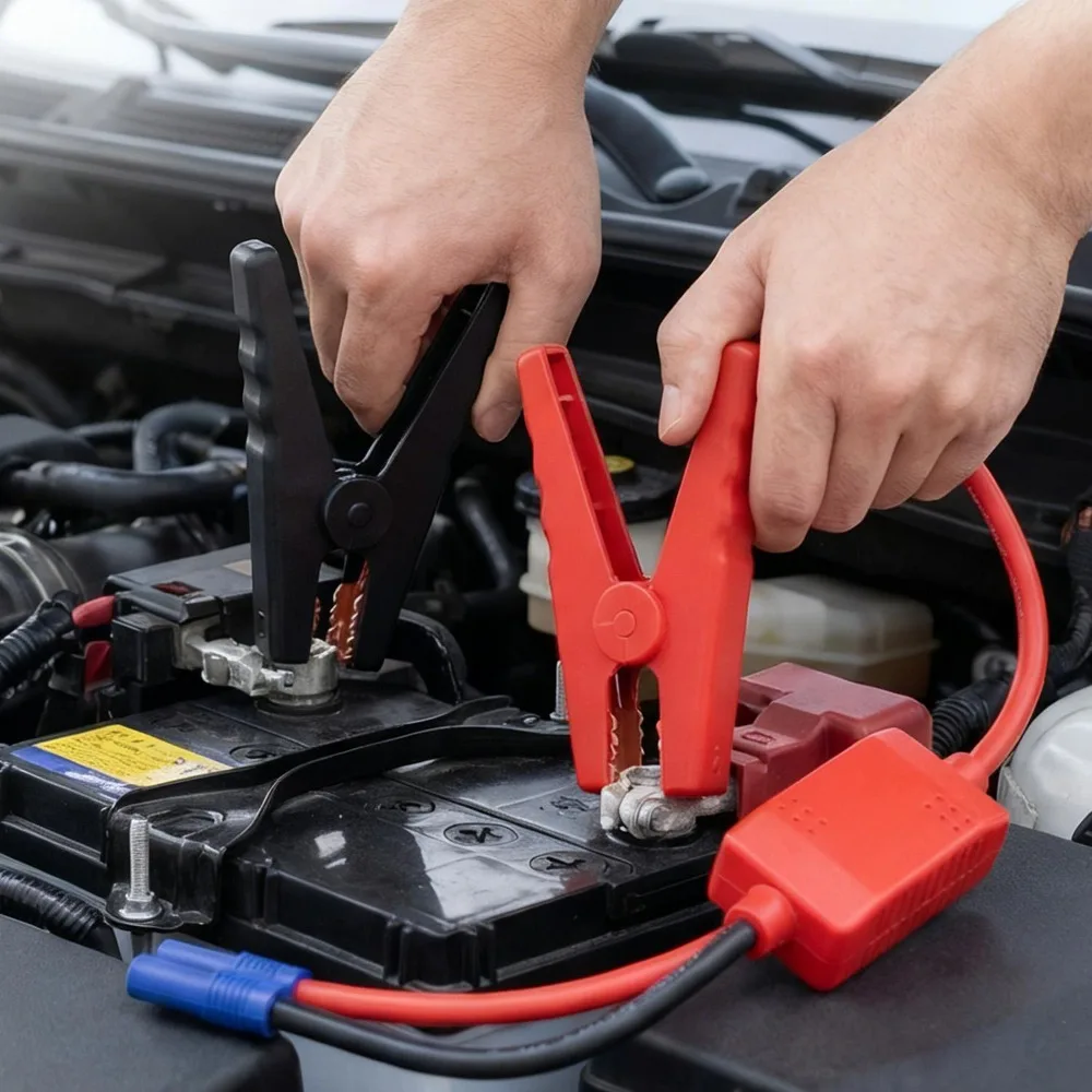 Universal Car Jump Starter Alligator Clamps EC5 Connector Emergency Battery Booster Cable Wire Clip 12V Auto Truck Start Up Kit thumbnail 2