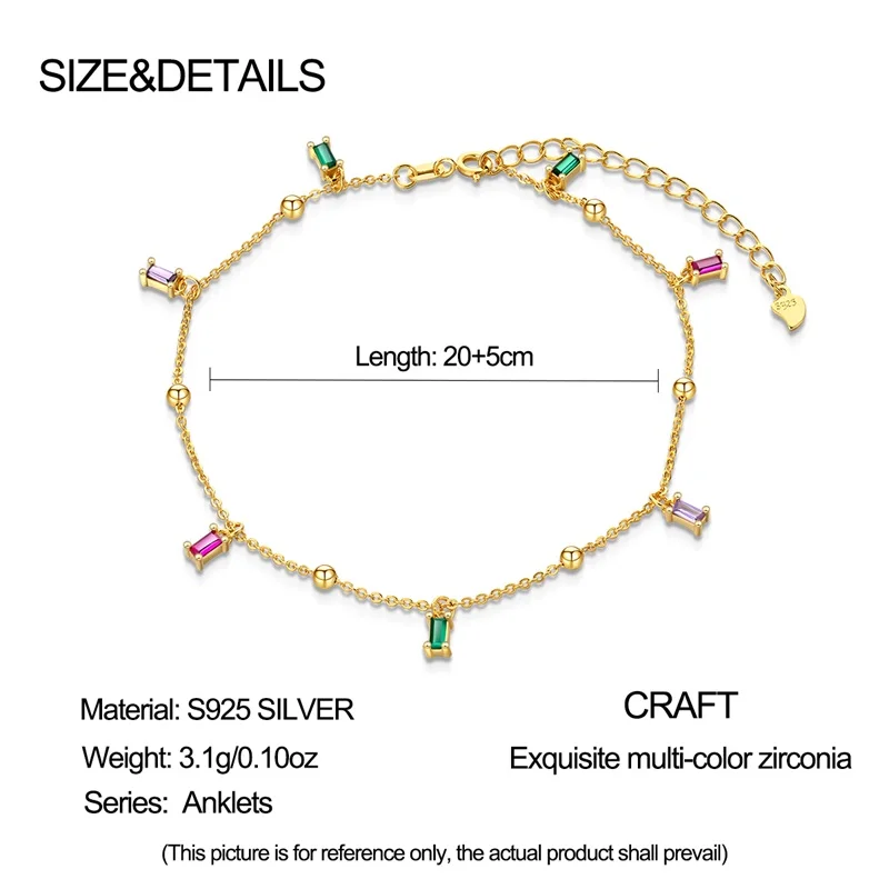 Cute S925 Sterling Silver Pink Heart Anklet Full-Diamond Heart Adjustable Chain For Daily Versatile Jewelry thumbnail 4