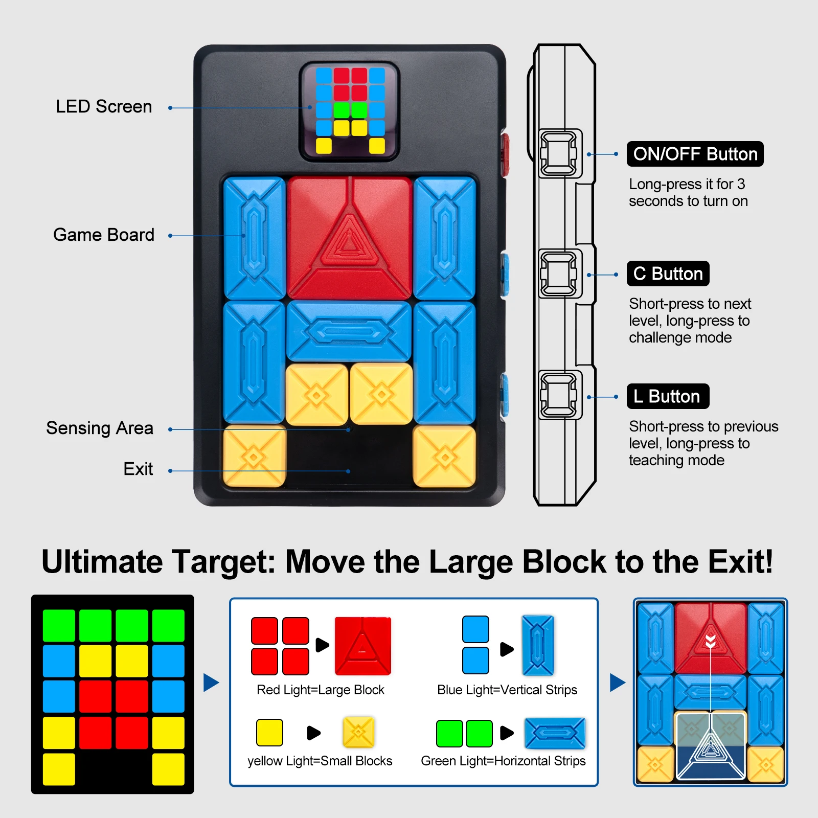 AI Huarong Road Magnetic Suction Block Sliding 500+ Levels Puzzle Toys Brain-burning Board Game Logical Thinking Training Toys thumbnail 2