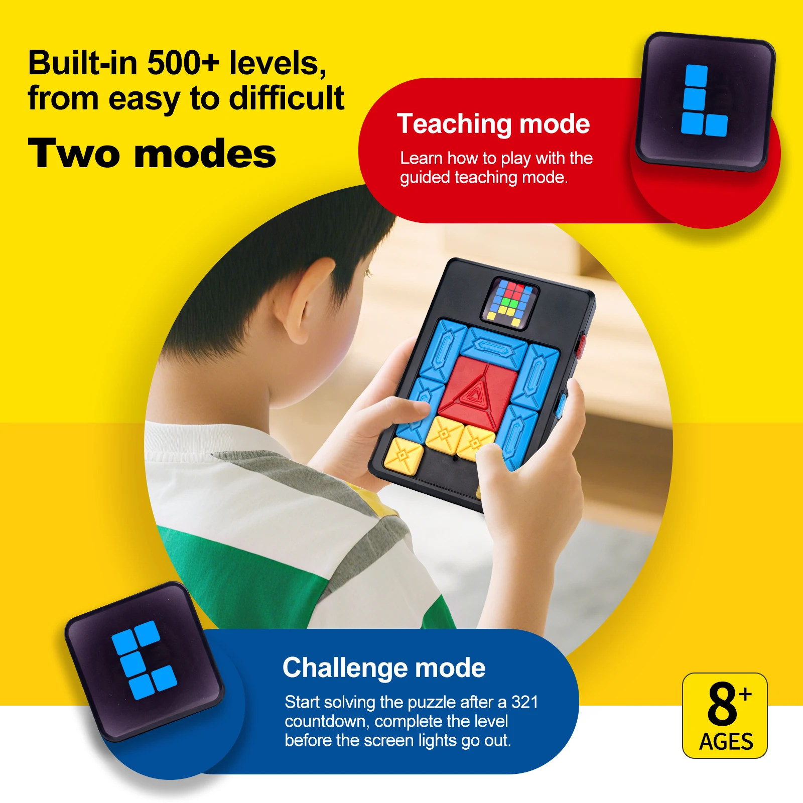 AI Huarong Road Magnetic Suction Block Sliding 500+ Levels Puzzle Toys Brain-burning Board Game Logical Thinking Training Toys thumbnail 3