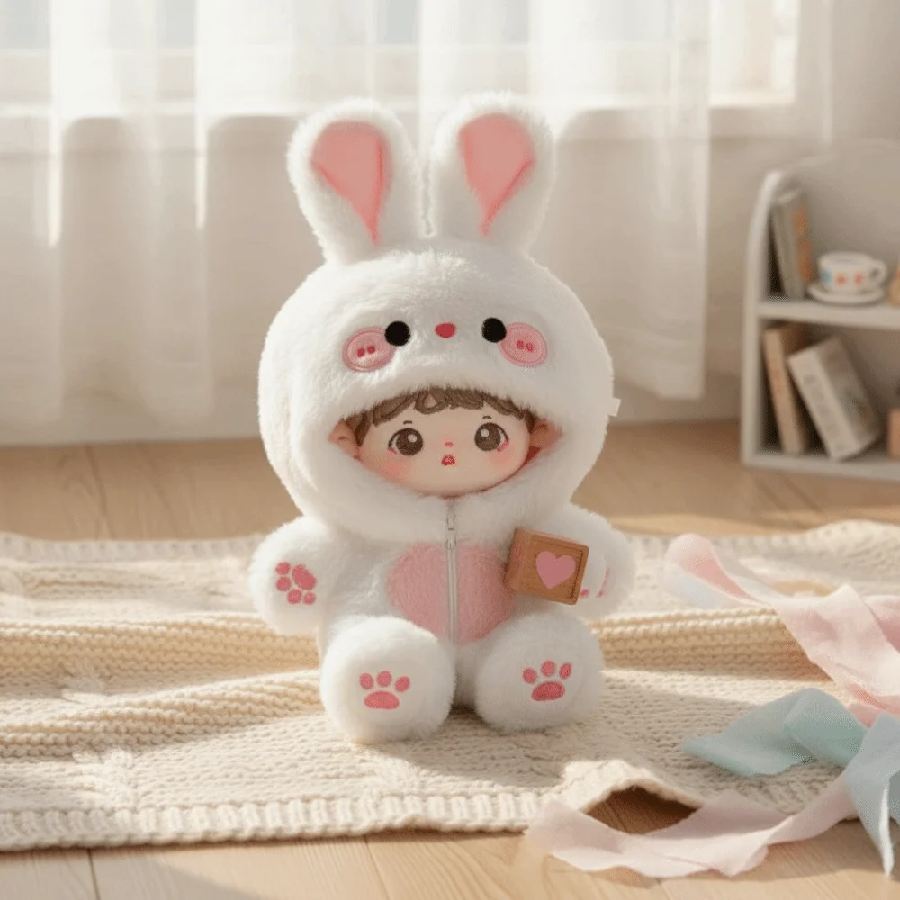 Cartoon Cute Doll Clothing Outfit For 20cm Cotton Clothes Fox Bunny Jumpsuit Animal Onesize Dolls Accessories Costume thumbnail 5
