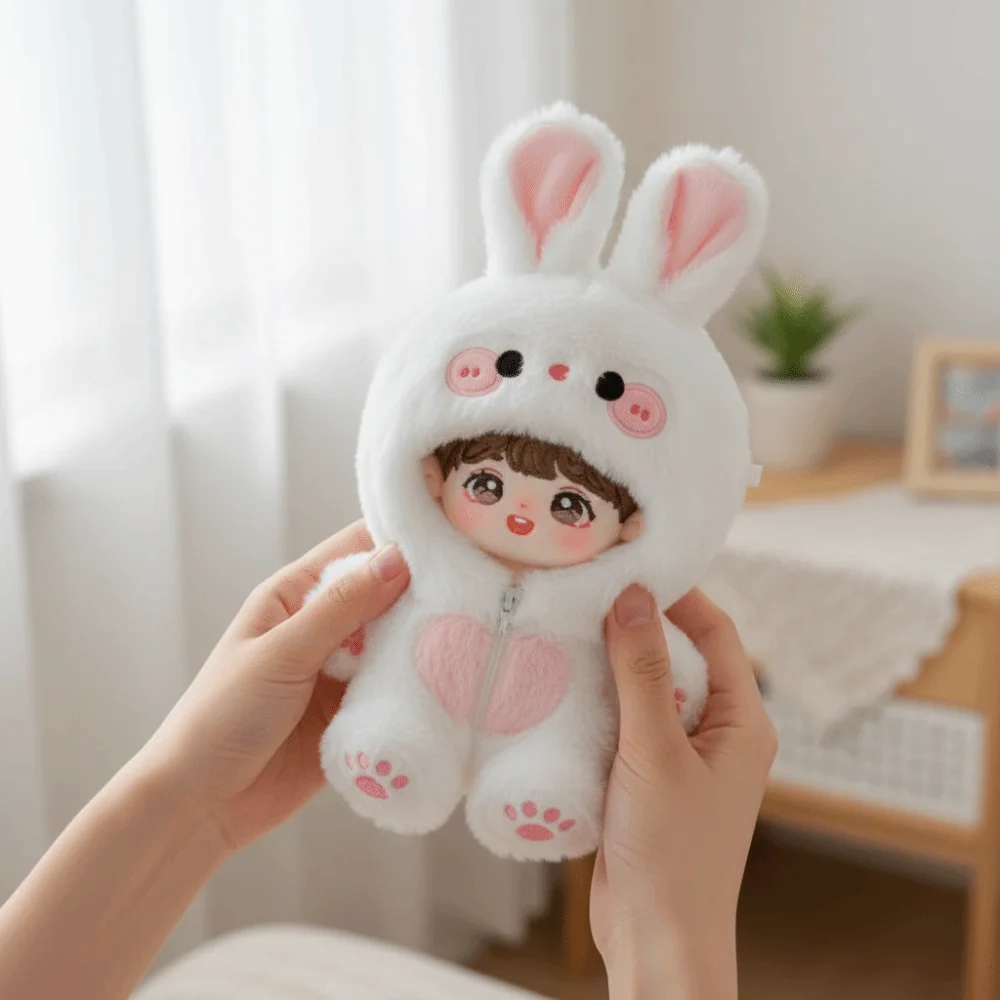 Cartoon Cute Doll Clothing Outfit For 20cm Cotton Clothes Fox Bunny Jumpsuit Animal Onesize Dolls Accessories Costume thumbnail 4