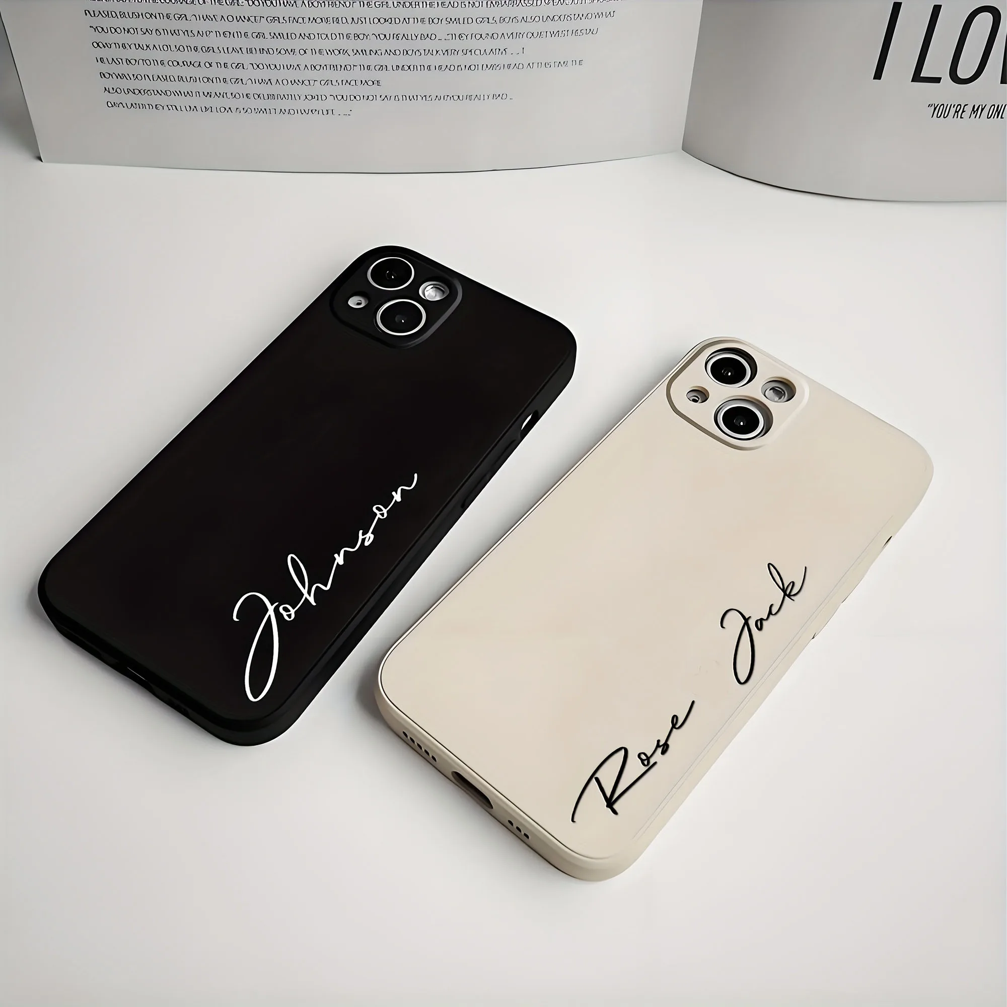 Customized Case For iPhone 17 16 15 14 11 Pro Max 13 12 Mini Air XS XR 7 8 Plus 16e SE 2020 2022 Font Cover thumbnail 2