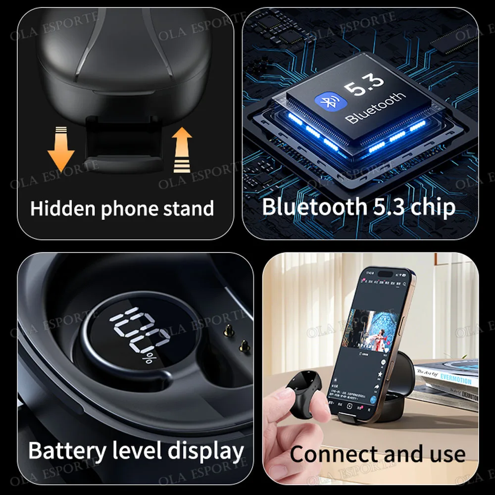 New Smart Ring Multi-Functional Rings Remote Control 5.3 BT Page Scrolling Video Flipping Auto-Like, Take Photos For Smartphones thumbnail 2