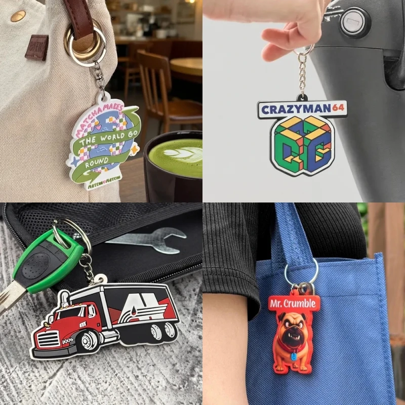 Custom PVC Keychain Customize Soft Rubber Keychain with Design and Logo DIY Silicone Key Chain Personalized PVC Keychain for Bag thumbnail 5