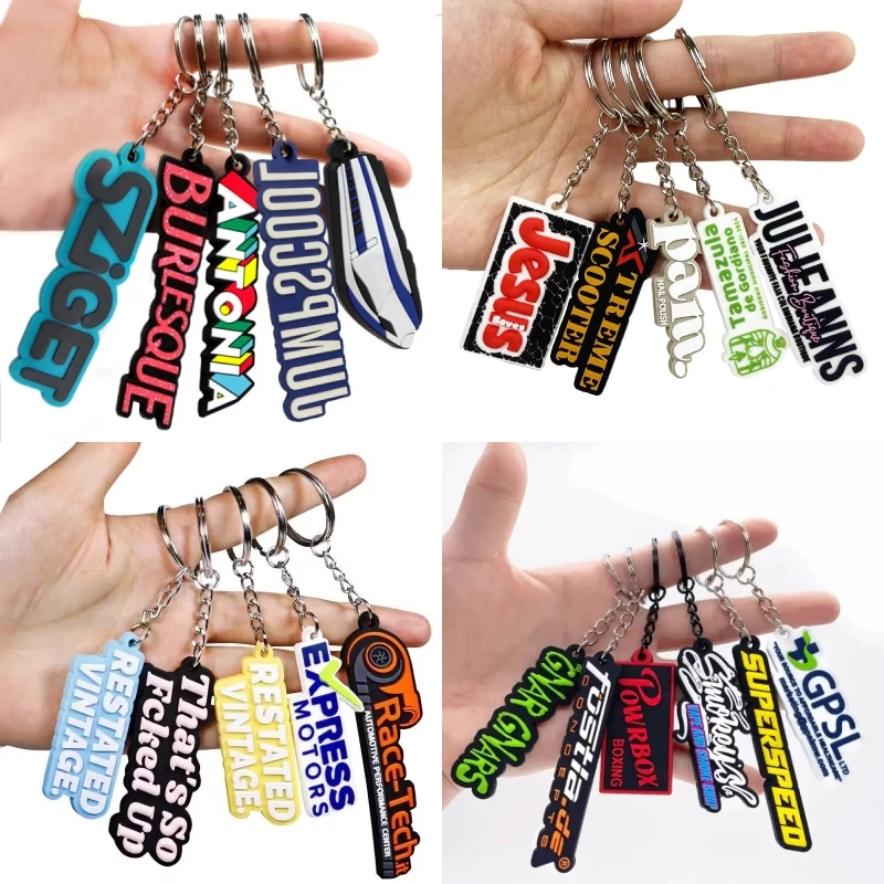 Custom PVC Keychain Customize Soft Rubber Keychain with Design and Logo DIY Silicone Key Chain Personalized PVC Keychain for Bag thumbnail 4