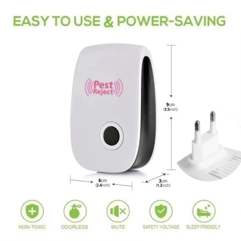 Ultrasonic Rat Destruction Mosquito Killer Repellent Pest Control Safe Effective For Home Garden Indoor Outdoor Insect Repeller thumbnail 6