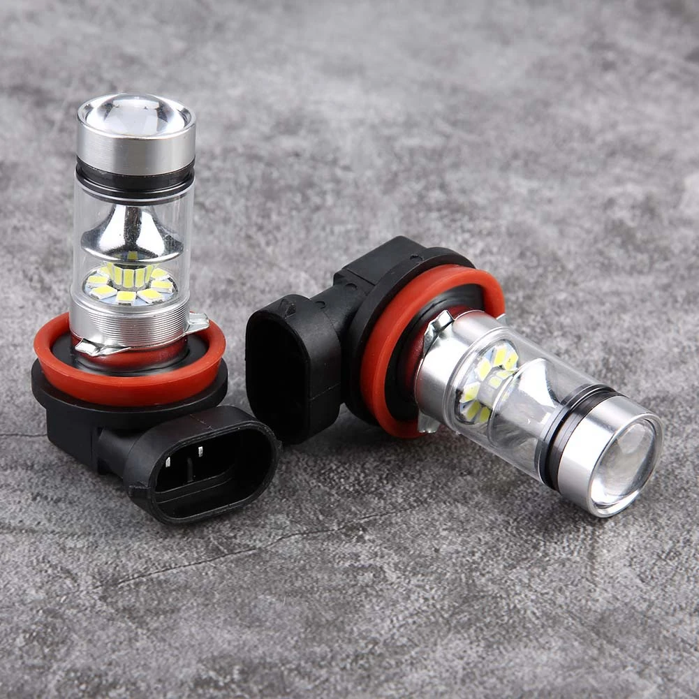 Car Fog Light 2x H8 H9 H11 6000K Super White 100W LED Headlight Bulbs Kit Fog Car Driving Light LED Headlight Fog Driving Light thumbnail 5