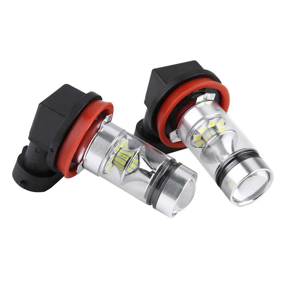 Car Fog Light 2x H8 H9 H11 6000K Super White 100W LED Headlight Bulbs Kit Fog Car Driving Light LED Headlight Fog Driving Light thumbnail 2