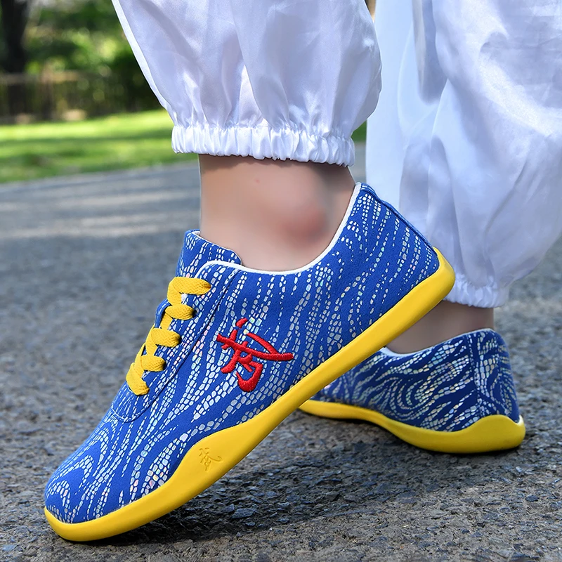 New style leather-faced couple casual sports shoes - men's Tai Chi shoes for practice water-resistant martial arts shoes thumbnail 4