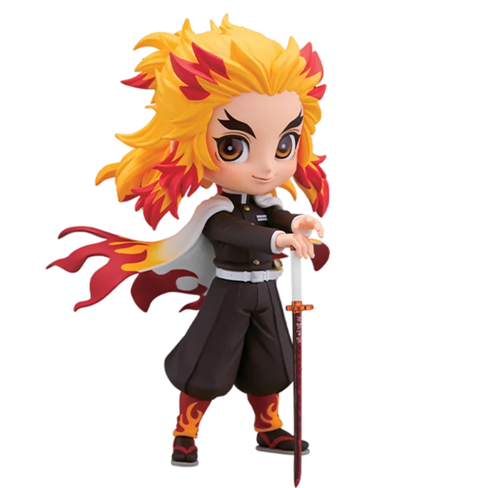 Kawaii Anime Demon Slayer Figure Nezuko Tanjirou Zenitsu Inosuke Kyoujurou GiyuuQposket PVC Model Toys children Gift thumbnail 3