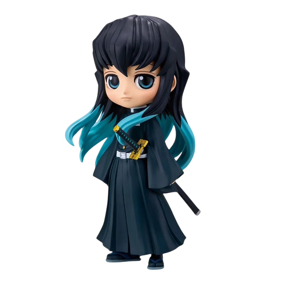 Kawaii Anime Demon Slayer Figure Nezuko Tanjirou Zenitsu Inosuke Kyoujurou GiyuuQposket PVC Model Toys children Gift thumbnail 2