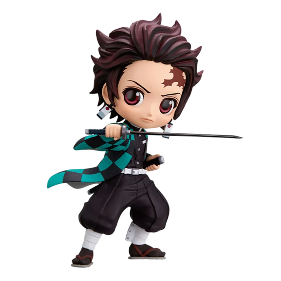 Kawaii Anime Demon Slayer Figure Nezuko Tanjirou Zenitsu Inosuke Kyoujurou GiyuuQposket PVC Model Toys children Gift thumbnail 4