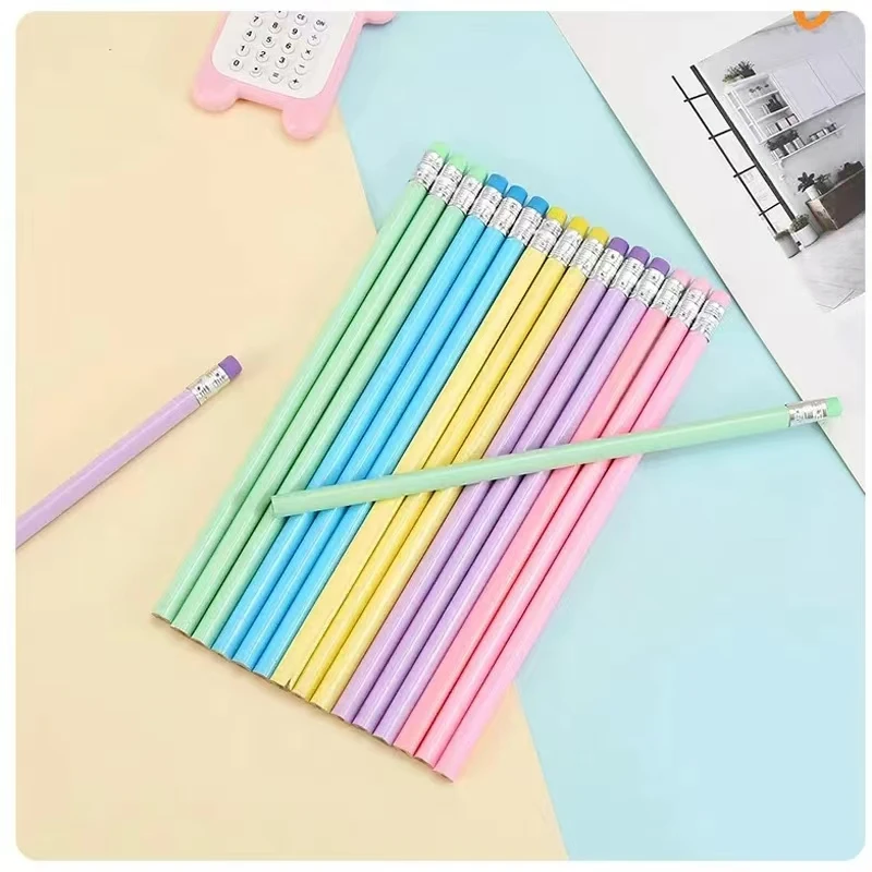 10/30 vibrant macaron HB wooden pencils, 1.0-1.9 mm lead, in various colors- writing essentials, macaron packaging thumbnail 3