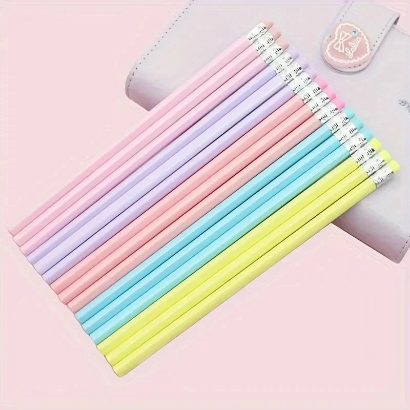 10/30 vibrant macaron HB wooden pencils, 1.0-1.9 mm lead, in various colors- writing essentials, macaron packaging thumbnail 6