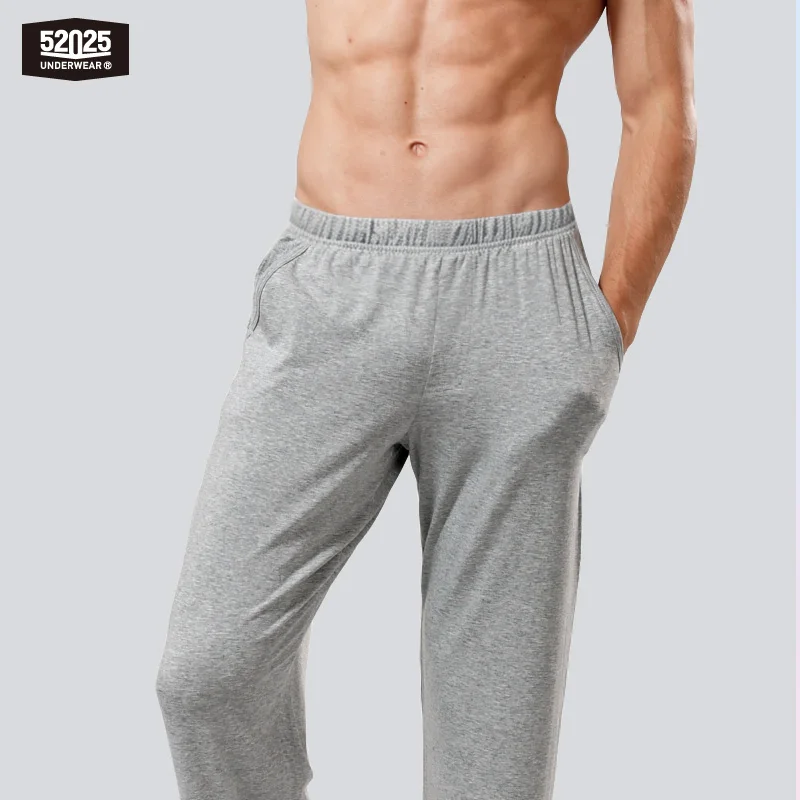 52025 Men’s Pajama Pants – Soft Cotton Lounge Trousers for Sleep & Elevated Home Comfort, Breathable Cotton Lounge Sleep Wear thumbnail 3