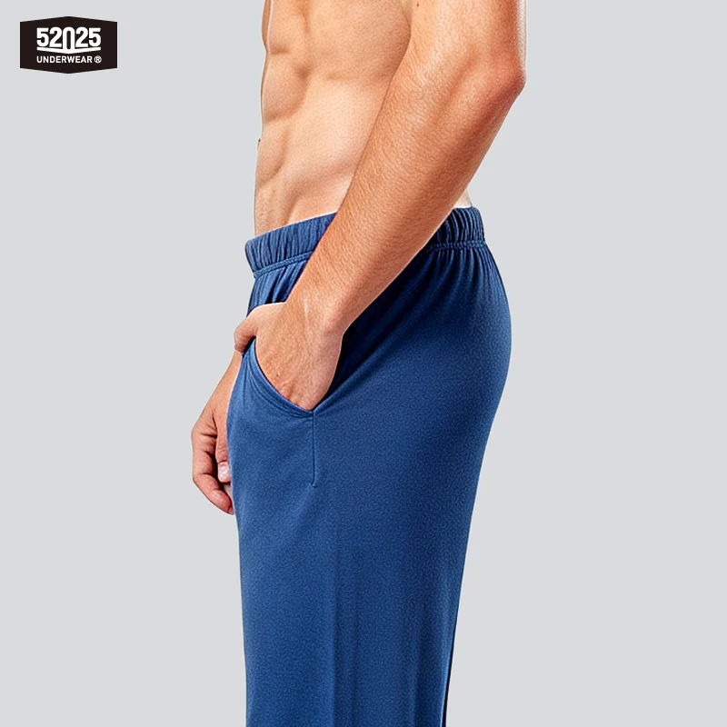 52025 Men’s Pajama Pants – Soft Cotton Lounge Trousers for Sleep & Elevated Home Comfort, Breathable Cotton Lounge Sleep Wear thumbnail 2