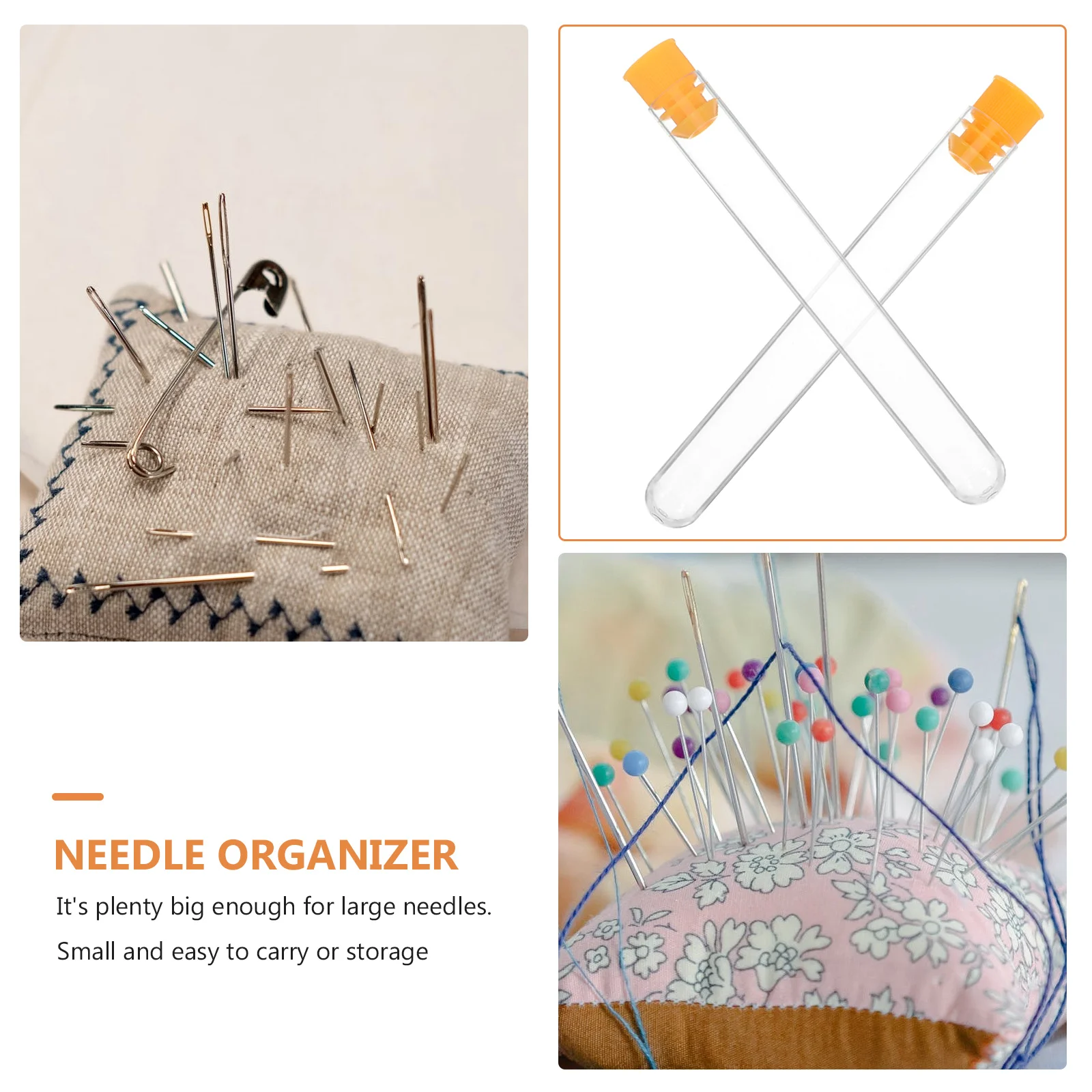 10pcs Needle Tube Holder Transparent Pp Plastic Sewing Storage Organizer For Beads Jewelry Crochets Knitting Crafts Accessories thumbnail 6