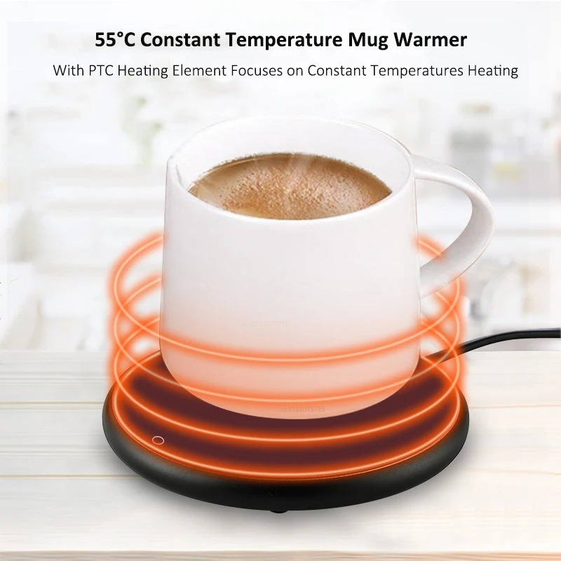 USB Cup Warmer Electric Heating Coaster Coffee Mug Warmer For Home Office Desktop Coffe Milk Tea Cup Warmer Portable Cup Heater thumbnail 2