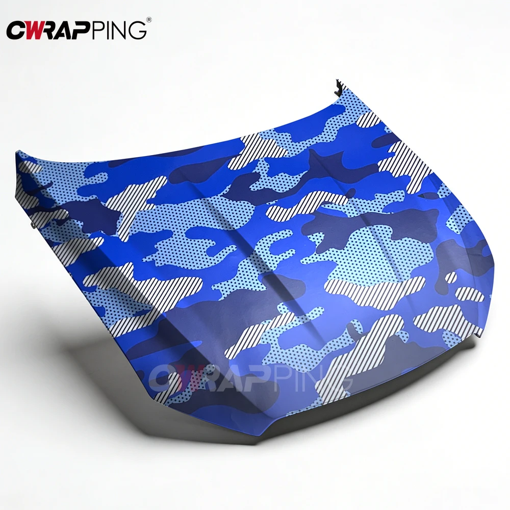 Camo Vinyl Wrap Car Tuning Accessories Auto Off-Road Camouflage Film Car Wrapping Sticker Jeep Blue Motorcycles Waterproof Paint thumbnail 6