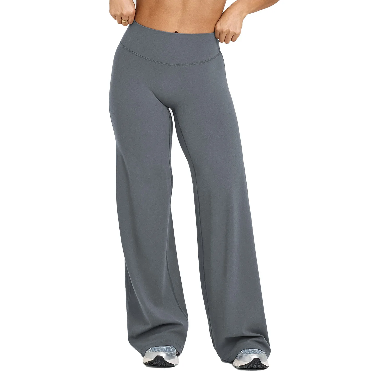 High Waisted Straight Leg Yoga Pants for Women, Naked Feeling Butt Lifting Loose Fit Workout Trousers, Slimming Gym Pants thumbnail 3