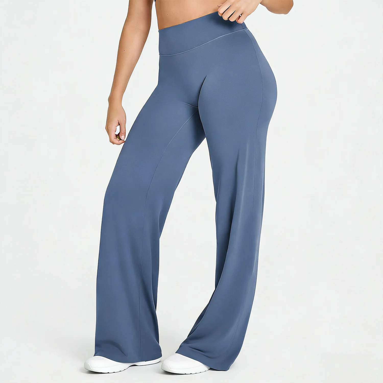 High Waisted Straight Leg Yoga Pants for Women, Naked Feeling Butt Lifting Loose Fit Workout Trousers, Slimming Gym Pants thumbnail 5
