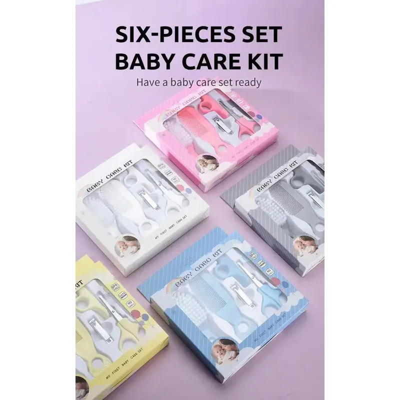 Baby Grooming Kit Baby Care Set BPA Free Cute Design Comb Brush Nail Clippers Scissors Safe Newborn Infant Grooming Tools thumbnail 3