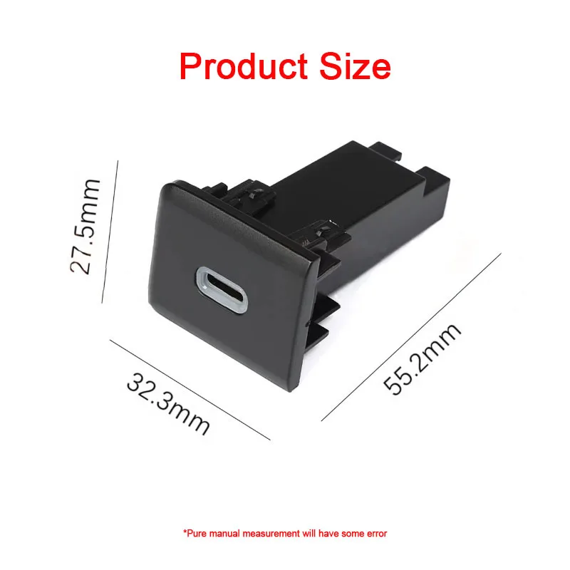 1PC Car Charger Socket PD fast charge Outlet Power Adapter Phone For Volkswagen Caravelle T5 thumbnail 3