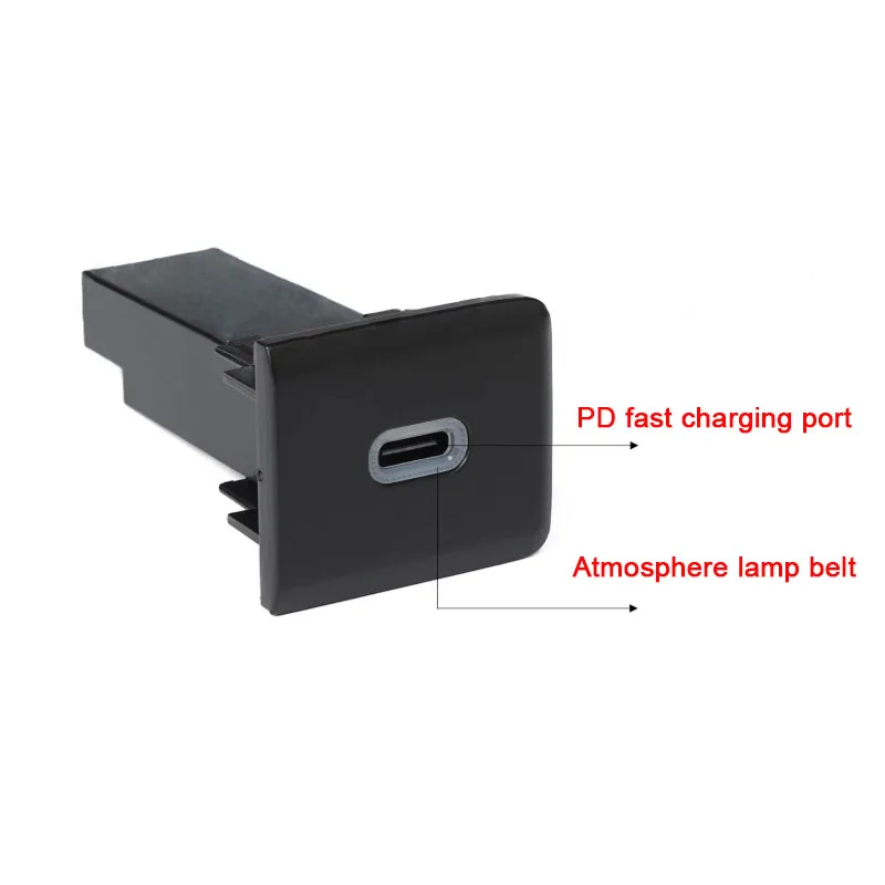 1PC Car Charger Socket PD fast charge Outlet Power Adapter Phone For Volkswagen Caravelle T5 thumbnail 4