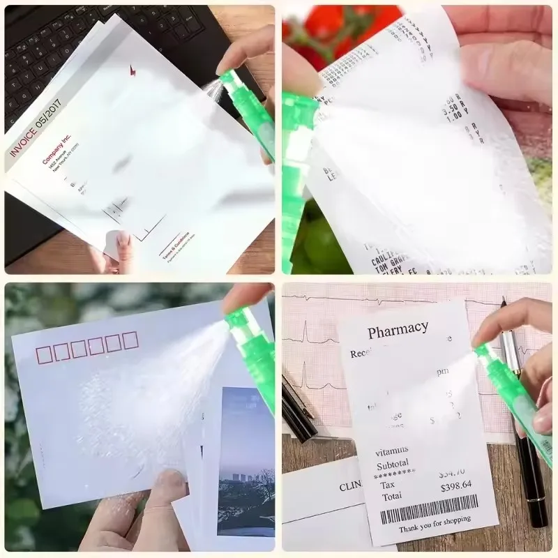 Thermal Paper Eraser Roller White out Correction Fluid Pocket Smear Coverer Tool for Document Package Bills thumbnail 6